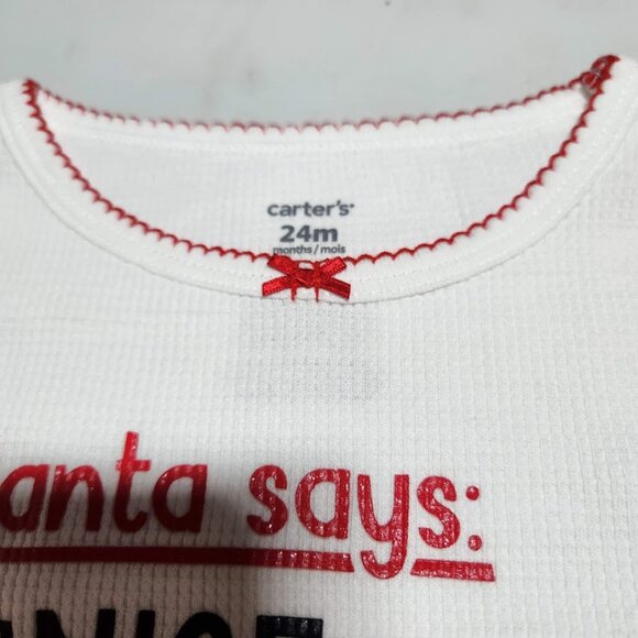 NEW Carter's Size 24M Baby Girl Christmas Outfit pajamas toddler pjs pants shirt - Picture 5 of 7